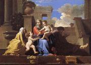 Nicolas Poussin The Holy Family on the Steps oil painting artist